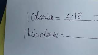 Convert from kilocalorie to calories