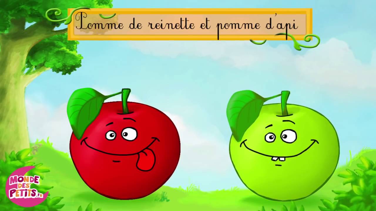 Pomme de reinette et pomme d'api 1- le monde des titounis - YouTube