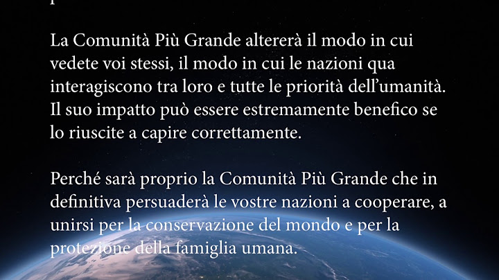 MESSAGGIO URGENTE: Noi Viviamo in un Universo Non-umano