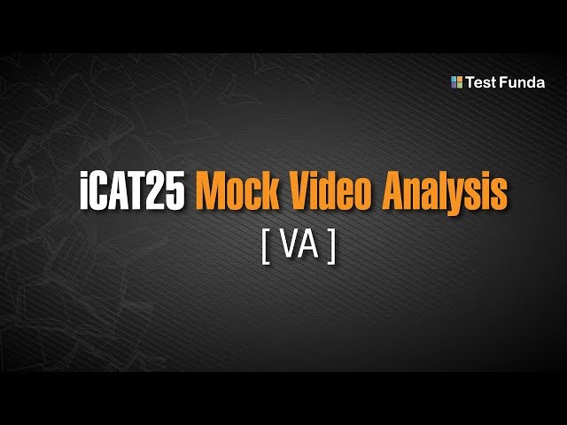 iCAT25 Mock Video Analysis (VA) - Testfunda class=