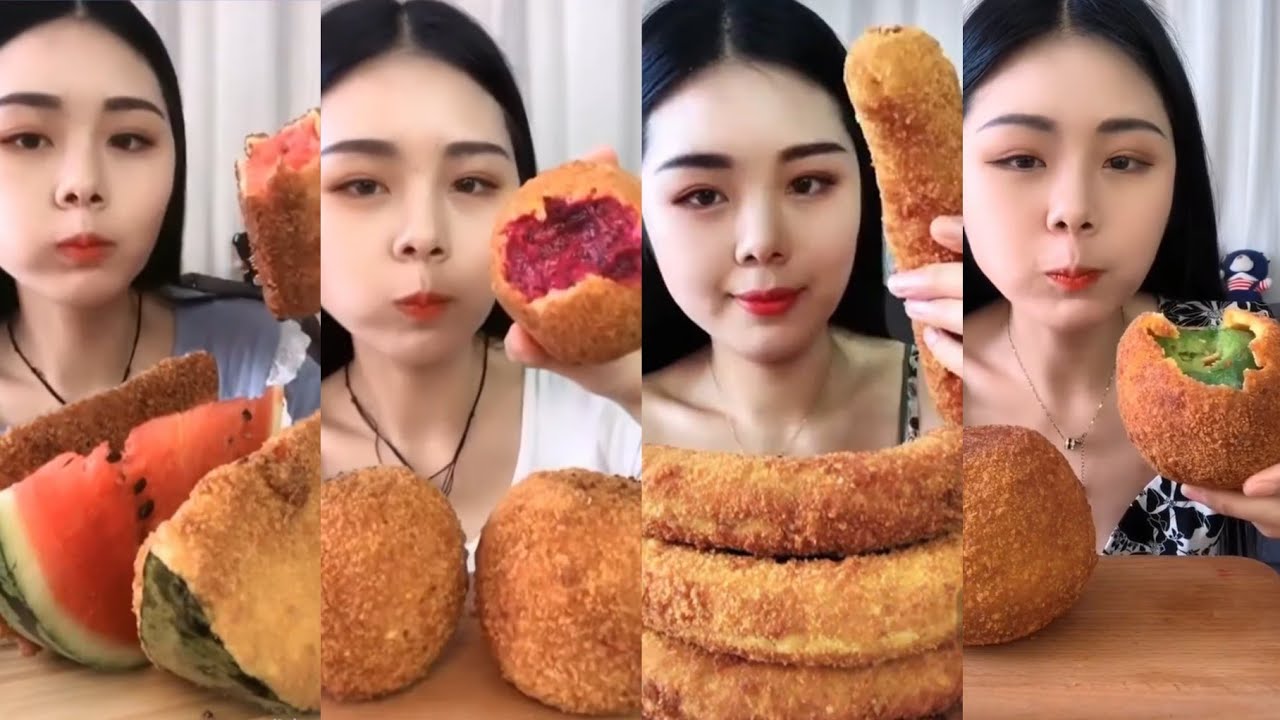 如花- DEEP-FRIED FOOD compilation #2 (FRUITS & VEGETABLES edition) *CRISPY ASMR Chinese Mukbang 먹방 吃播