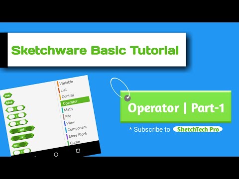 Sketchware Basic Tutorial Operator Blocks Part 1 in Sketchware | SketchTech Pro