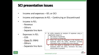 Statement of profit or loss and other comprehensive income
