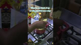 Noodles and fried yam recipe. African new dishes for Gen Z