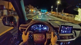 2022 GMC Yukon AT4 POV Night Drive (3D Audio)(ASMR)