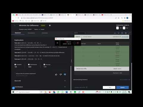 Minimize Xor Difference Codechef solution|CodeChef starters 101 💯(100/100) FULL|AC Code