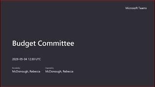 WCSD BOE May 4, 2026 Budget Committee