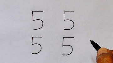 How to draw Elephant from number 5555 | Easy Elephant drawing for beginners