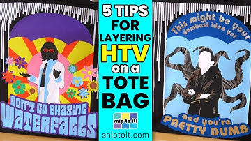 5 tips for layering HTV on a canvas tote bag