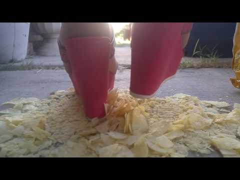 Potato Chip Crushing in Pink Wedges