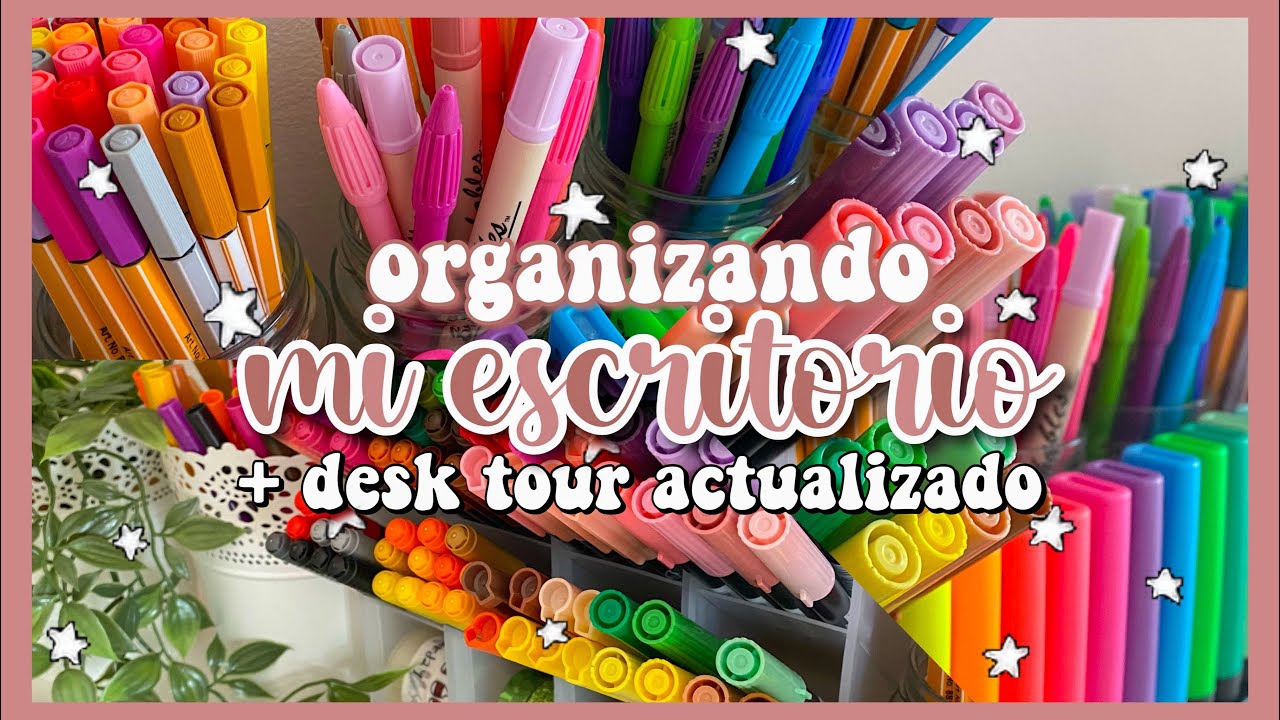 ORGANIZANDO MI ESCRITORIO + desk tour actualizado 2021/22 🤍