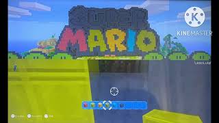 Timelapse Of Luigi Painting Super Mario Logo In Minecraft