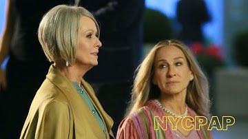 Sarah Jessica Parker and Cynthia Nixon film AND JUST LIKE THAT in New York City