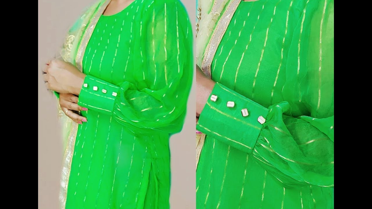 Beautiful Cuff sleeves design// cutting 