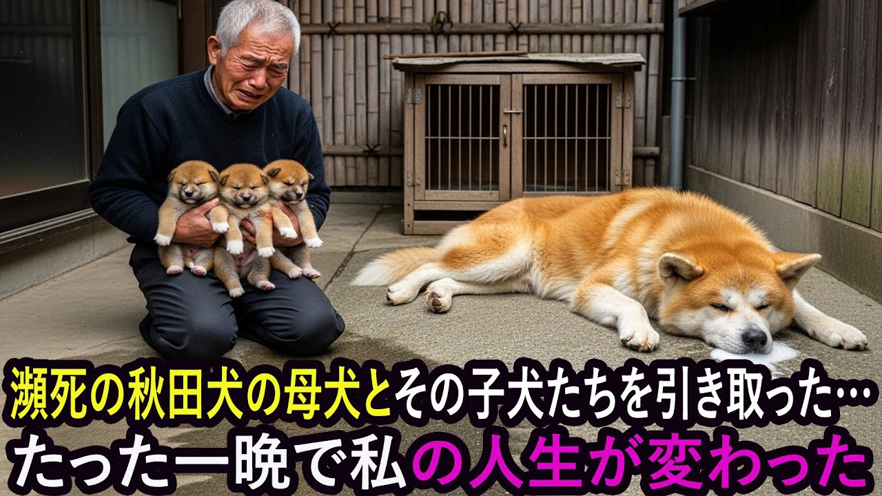 人生が崩壊した男が“捨てられた秋田犬の母子”を助けた瞬間…信じられない奇跡が次々と起こり始めた！涙と衝撃の実話