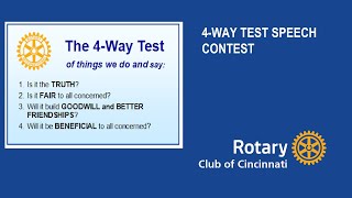 February 24, 2022 Rotary Meeting with 4 Way Test Speech Contest