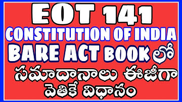 How find to  Answers in Bare Act Books Constitution of India EOT 141 Constitution of India