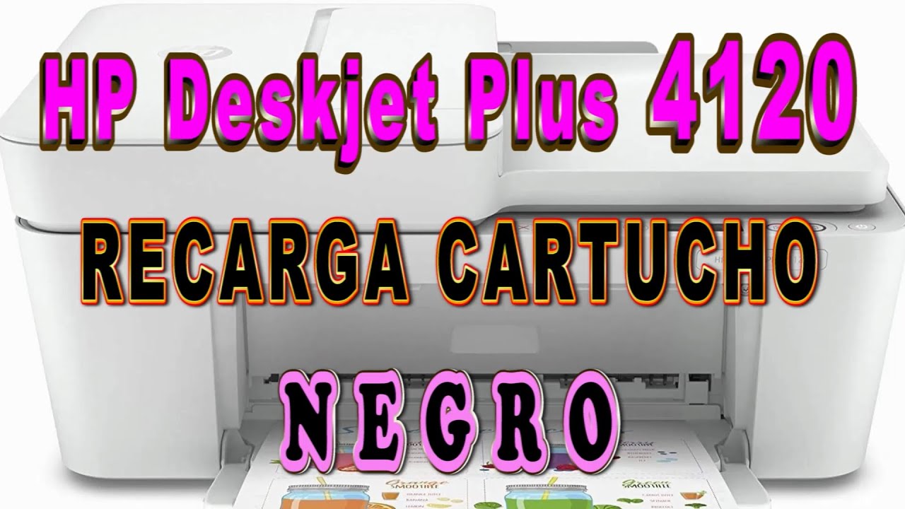 COMO RECARGAR CARTUCHO NEGRO HP DESKJET PLUS 4120 - YouTube