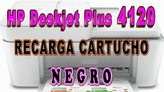 COMO RECARGAR CARTUCHO NEGRO HP DESKJET PLUS 4120 - YouTube