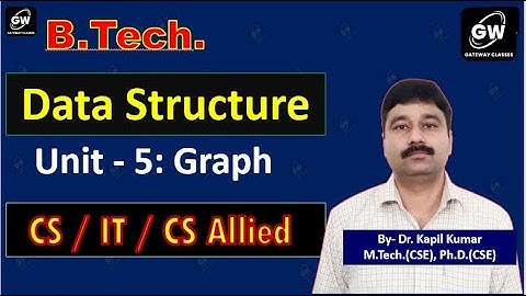 Unit-5 I Graph I Data Structure I by Kapil sir I Gateway classes I AKTU