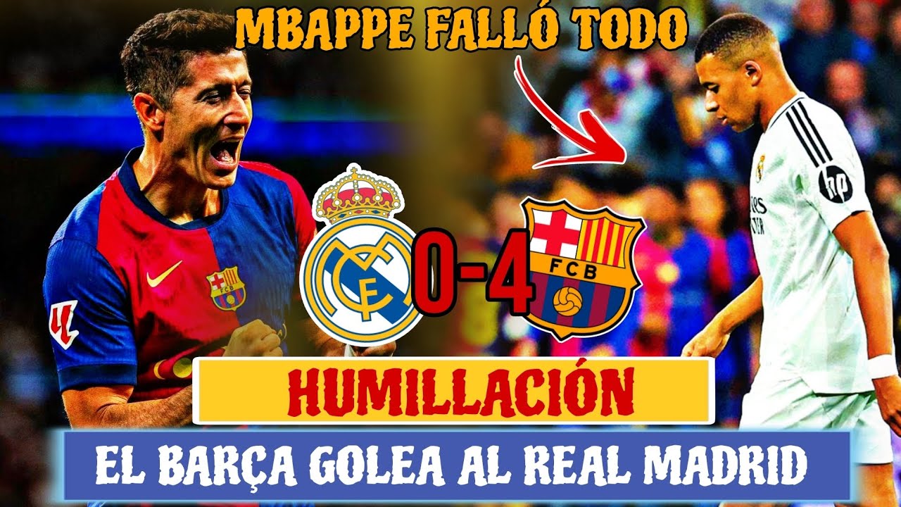 🤯 EL BARÇA GOLEA 0-4 al REAL MADRID en EL CLÁSICO - DOBLETE de ...