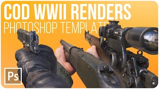 Call of Duty: WWII Render Pack Stocks | Free Photoshop Template [4K, All Weapons, PSD & PNG]