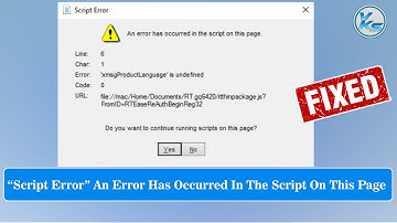 ✅ How To Fix “Script Error” An Error Has Occurred in The Script On This Page in Windows PC