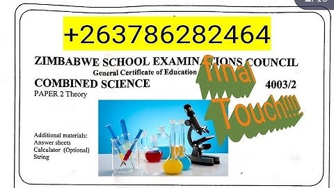 COMBINED SCIENCE P2 REVISION PART 1💥💥💥