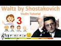Waltz by Shostakovich sheet music and easy violin tutorial