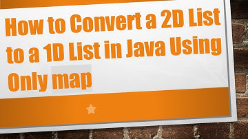 How to Convert a 2D List to a 1D List in Java Using Only map