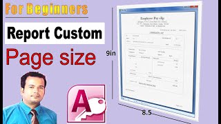 ms access report page setting