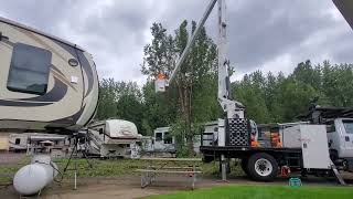 Tree removal at Fairview RV Resort, Oregon