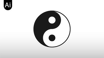 How to make Yin and Yang icon in Adobe Illustrator in a minute (Shape Builder Tool Revealed)