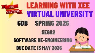 SE602 Software Re-Engineering GDB Spring 2026 Virtual University of Pakistan screenshot 2