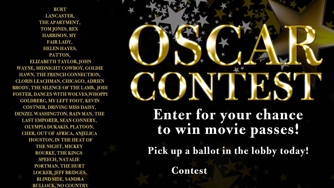 Oscar Contest 2014 | Goodrich Quality Theaters - YouTube