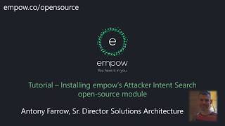 empow opensource tutorial 3 - Installing empow and Elasticsearch