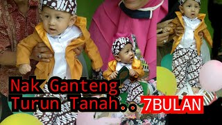 BAYI IMUT GANTENG 7 BULAN || tradisi turun tanah pada bayi