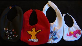 Sewing Baby's Bibs From Scrap Fabric. The Perfect Gift For Baby Showers.