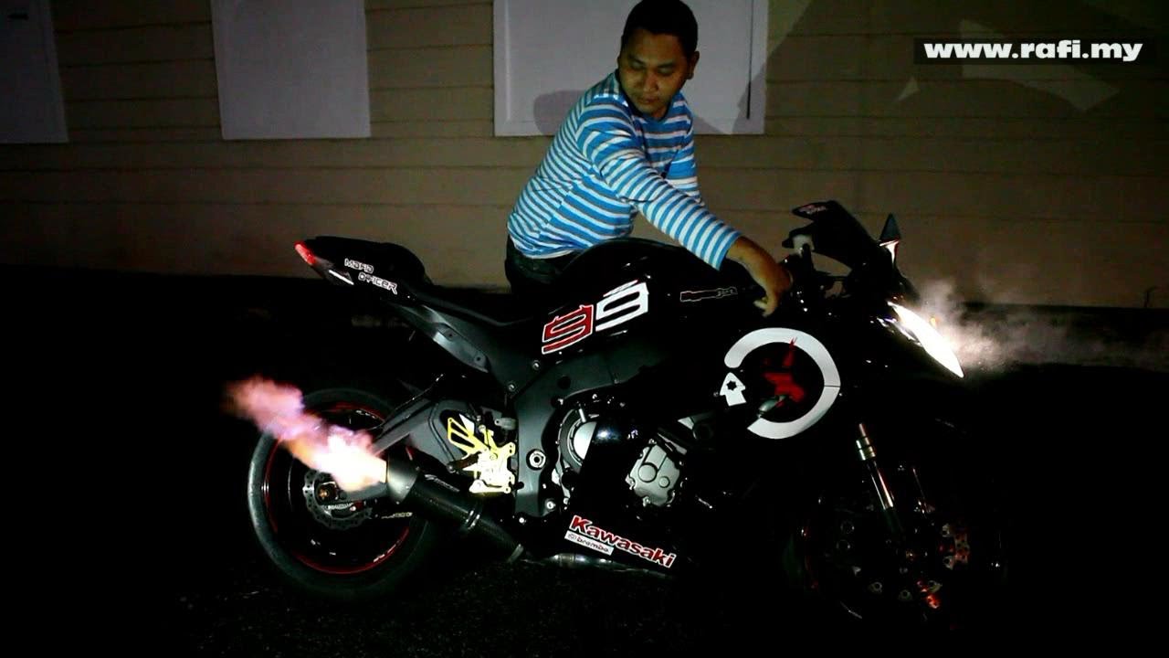 2014 Kawasaki ZX10R Loud Exhaust Extreme Afterfire YouTube