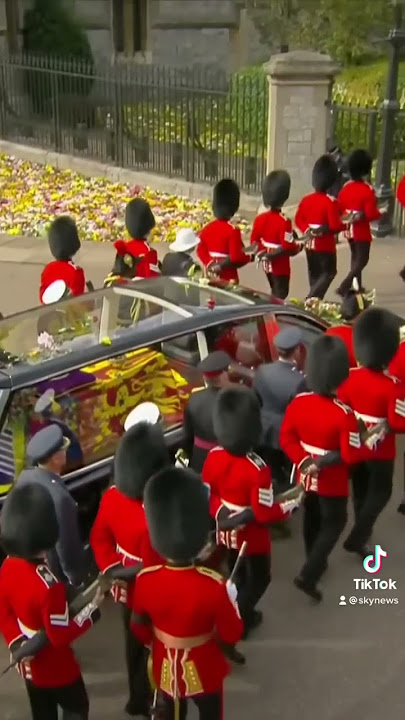 The Queen’s funeral procession arrives in Windsor, her final resting place