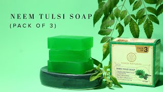 Khadi Natural Neem Tulsi Soap Pack Of 3 Herbal Cleanse For Clear, Healthy Skin