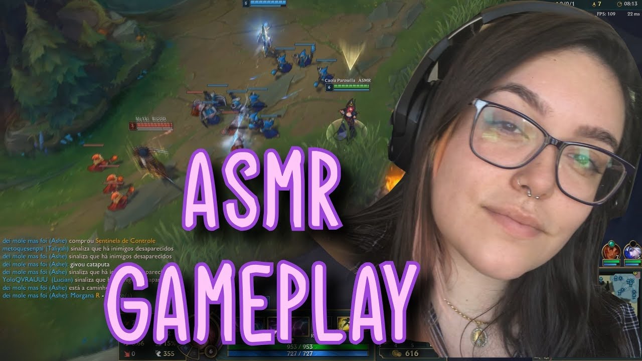 ASMR| Jogando LoL em Summoner's Rift (Whispers, Clicking, Mascando chiclete)