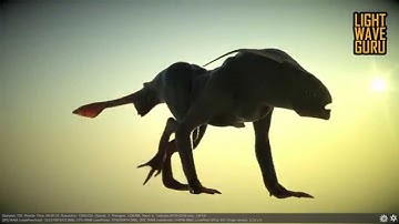 LightWave 2015.2 PiranhaAlien_Walk_(Bullet Soft Body Deformation)