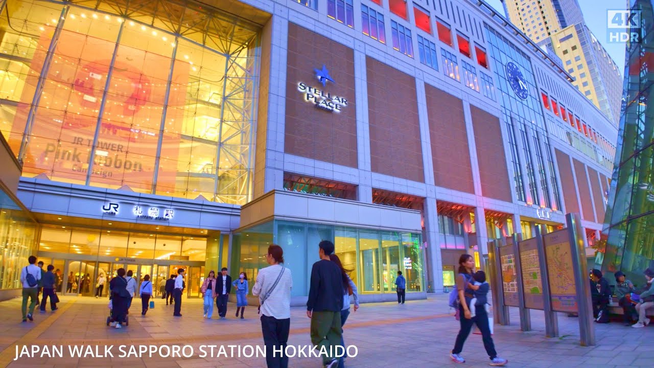 4K Japan walk Sapporo station Hokkaido北海道札幌駅から大通駅へ歩く