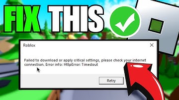 How To Fix Failed To Download or Apply Critical Settings Roblox (2025)