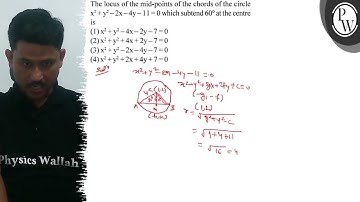 The locus of the mid-points of the chords of the circle \( x^{2}+y^...