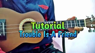 Tutorial - Trouble Is A Friend cover ukulele by @Zidan AS