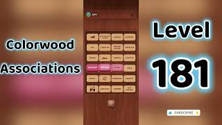 Colorwood Associations Level 181 Answers 🧩✨ | Go Answer