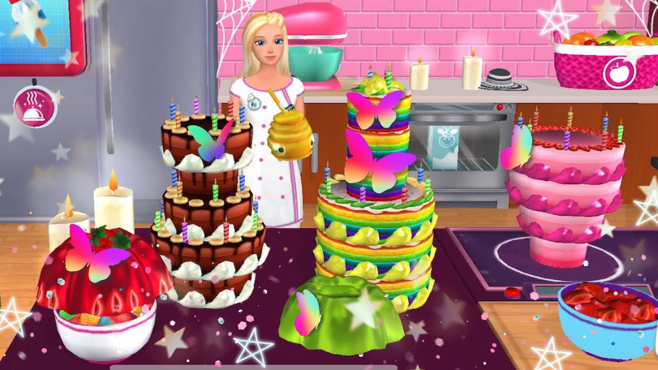 Barbie DreamHouse Adventures !!! Jogo da casa da Barbie!!! Tentando fazer  bolos 