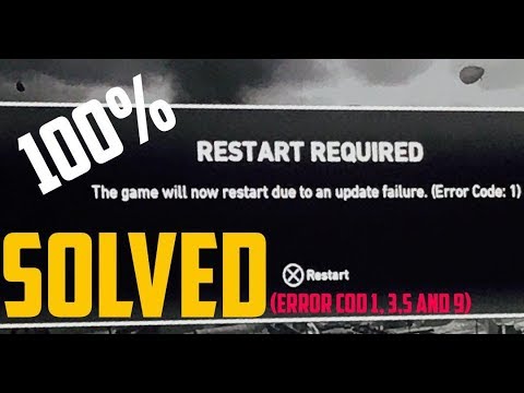 COD WW2 Error Code 1, 3 , 5  And 9 Fix (100% Works)